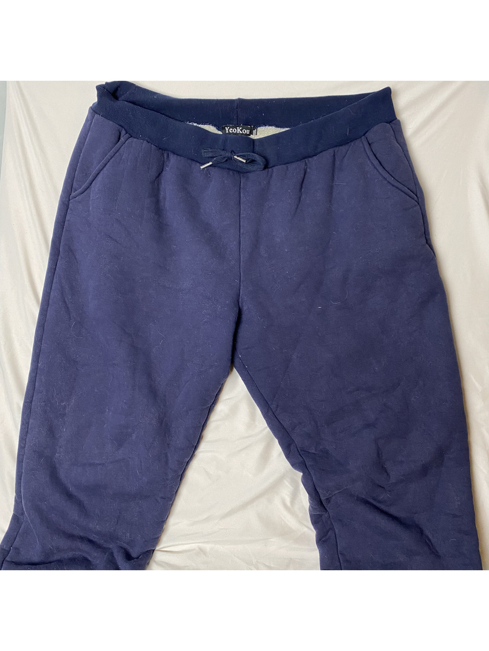 YeoKou navy fleece lined sweatpants